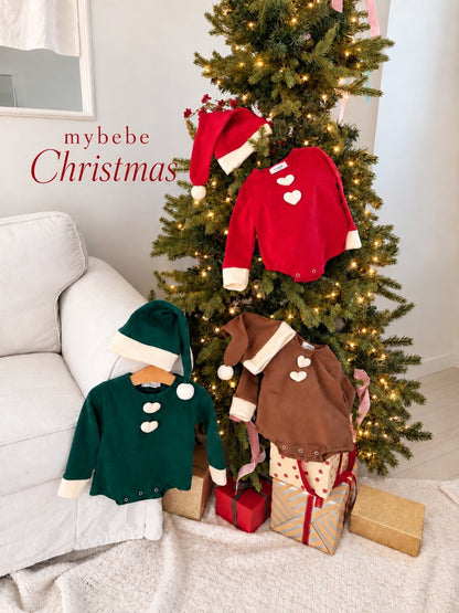[PRE-ORDER] Christmas Body Suit + Bonnet Set