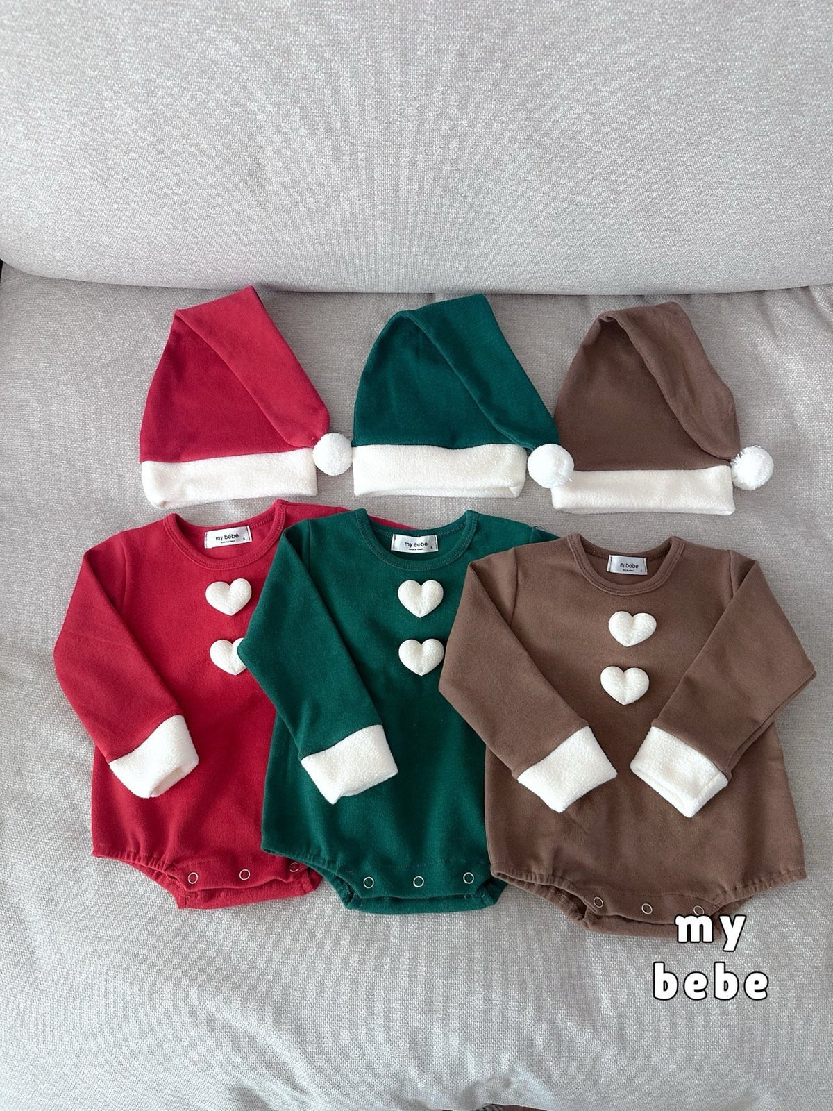 [PRE-ORDER] Christmas Body Suit + Bonnet Set
