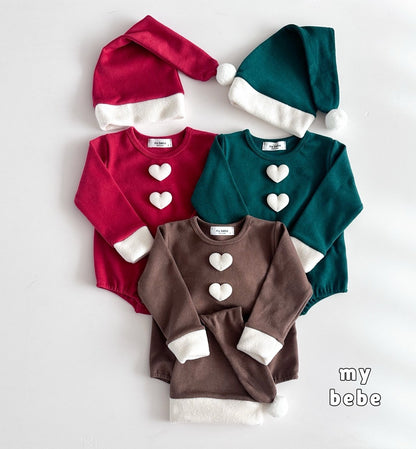 [PRE-ORDER] Christmas Body Suit + Bonnet Set