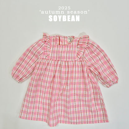 [PRE-ORDER] Check Flower Dress