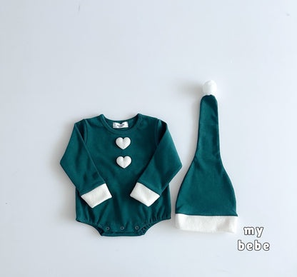 [PRE-ORDER] Christmas Body Suit + Bonnet Set