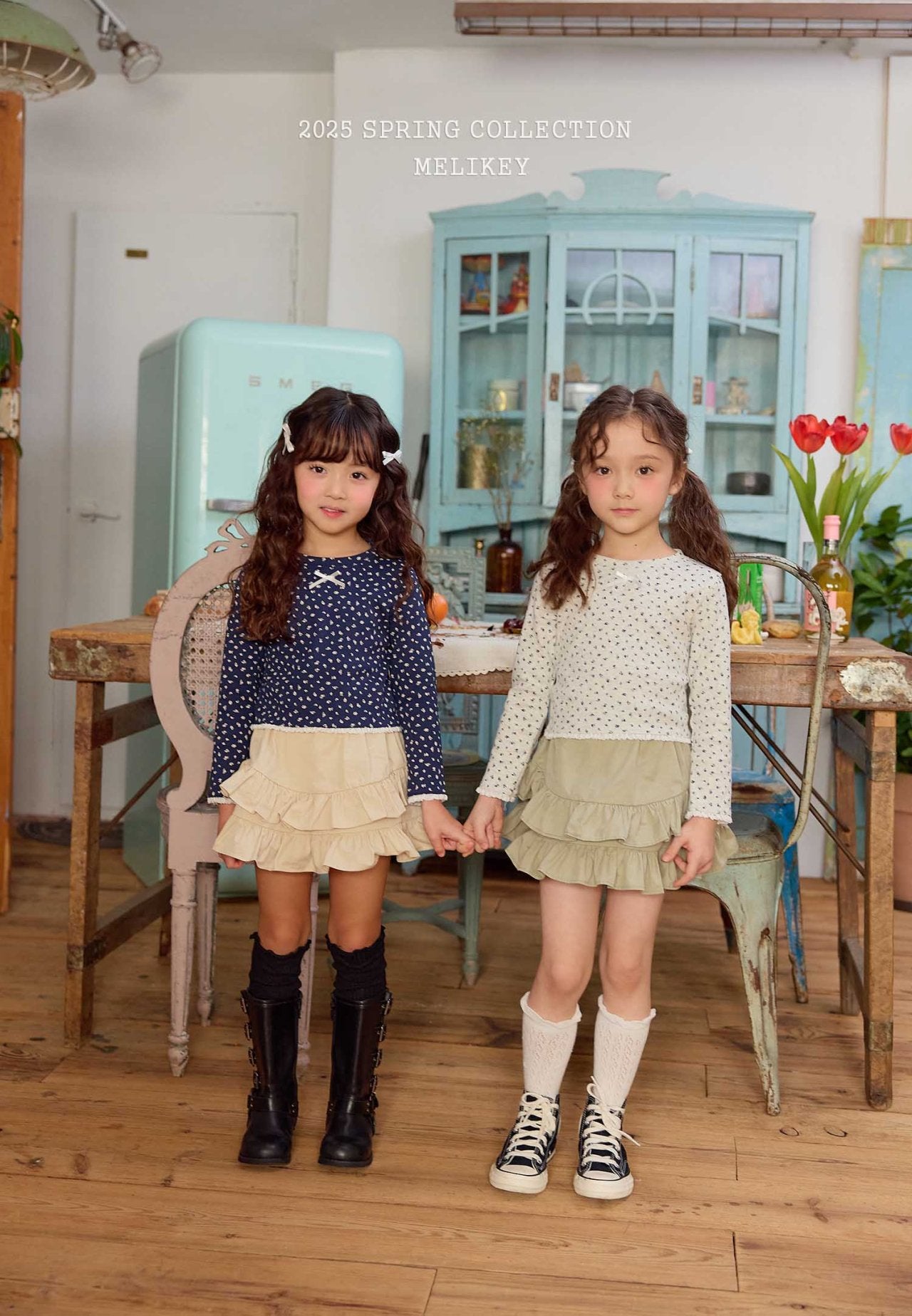 Rose Crop T-Shirts [Oatmeal/L(4-5yr)]