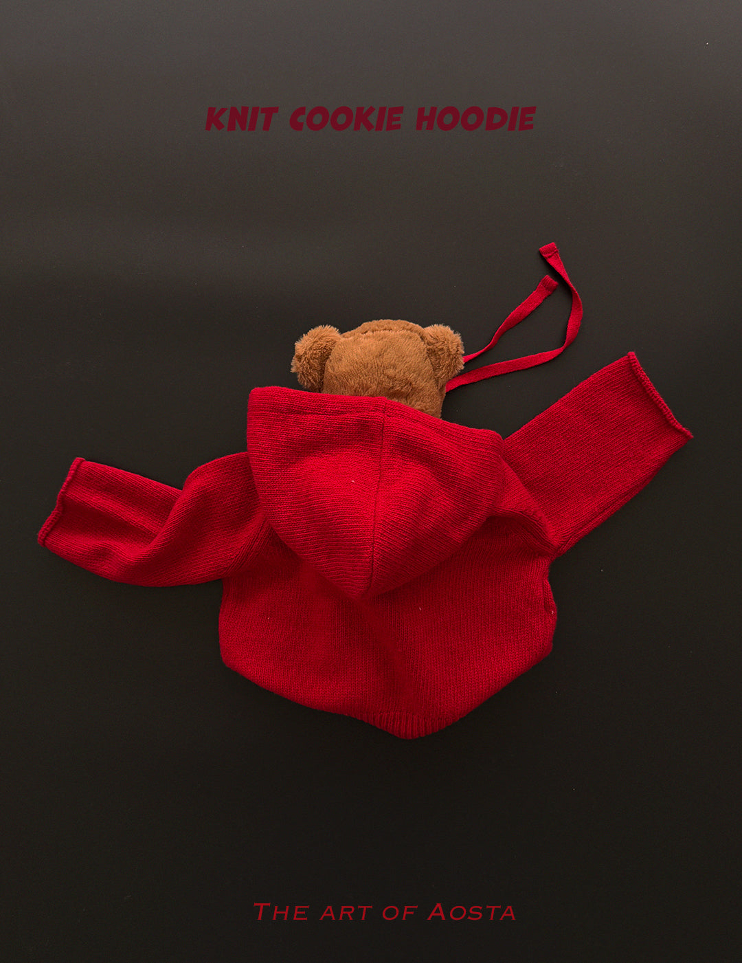 Cookie Sweater Hoodie Top [Red/L(3-5yr)]