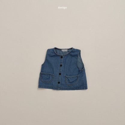 [PRE-ORDER] Round Denim Vest