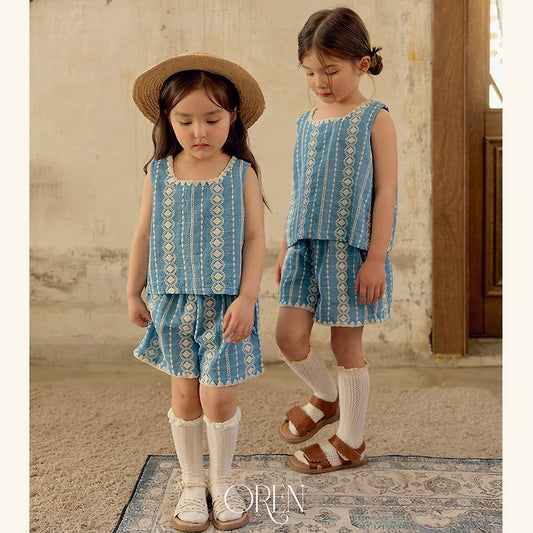 [PRE-ORDER] Perline Blue Top Bottom Set