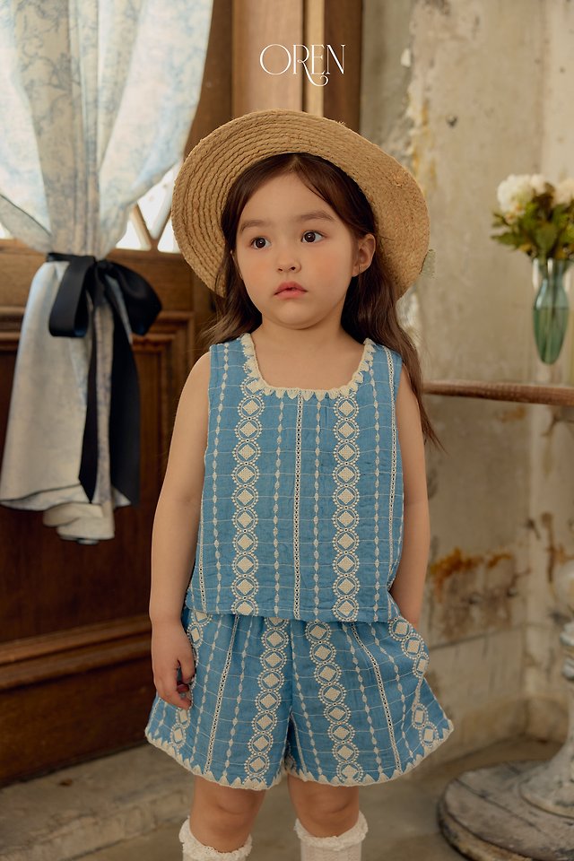 [PRE-ORDER] Perline Blue Top Bottom Set