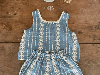 [PRE-ORDER] Perline Blue Top Bottom Set