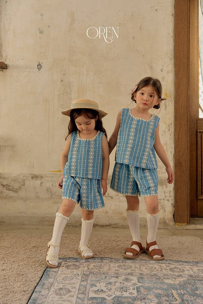 [PRE-ORDER] Perline Blue Top Bottom Set