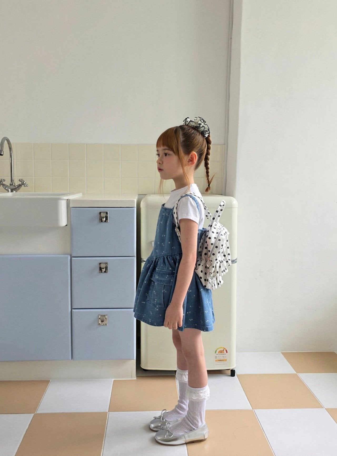 [PRE-ORDER] Denim Floral Big Pocket Dress