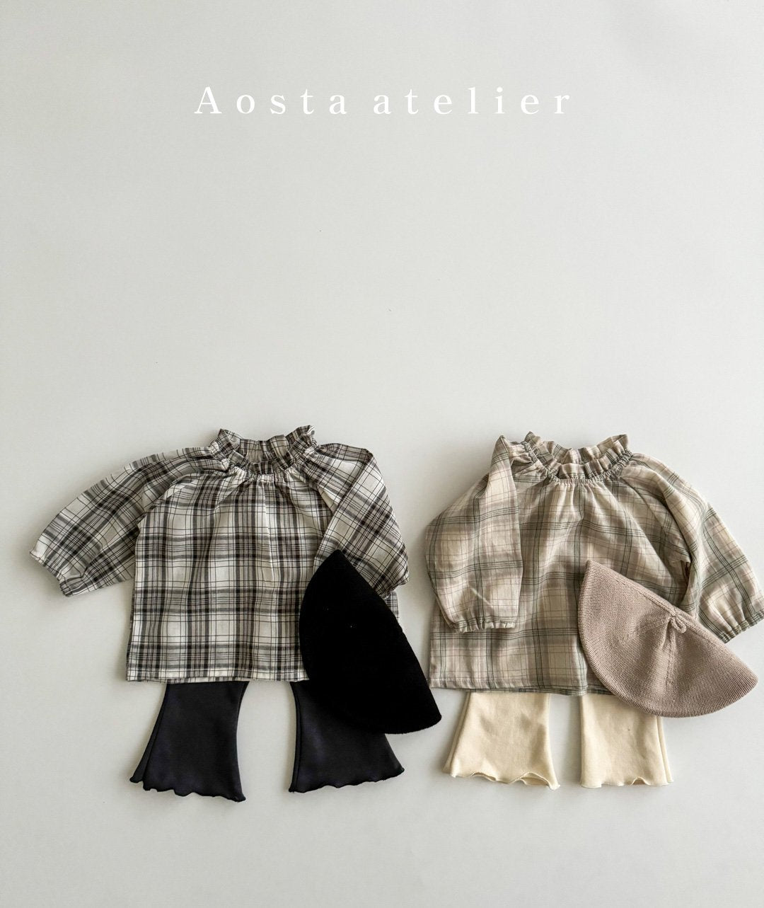 Lecheck Blouse [Black Check/XL(3-4yr)]