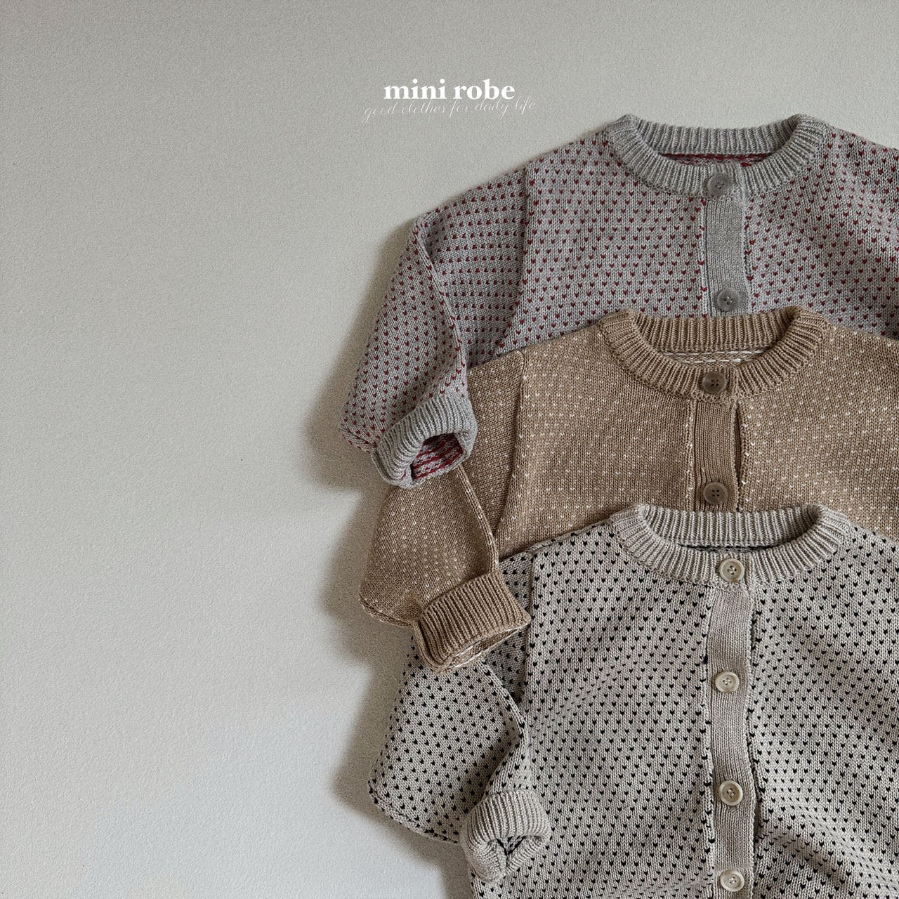 Bom Bom Cardigan [Beige/S(10-18m)]