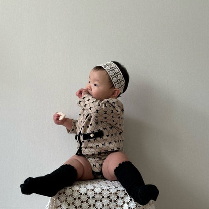 [PRE-ORDER] Ribbon Baby Cardigan Bloomer Set