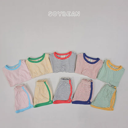 [PRE-ORDER] Ringer Stripe Top Bottom Set