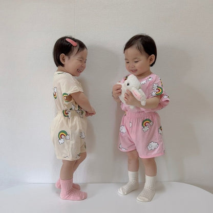 [PRE-ORDER] Rainbow Cloud Top Bottom Set
