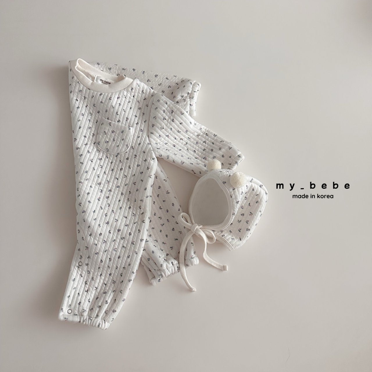 [PRE-ORDER] Quilted Body Suit + Bonnet Set