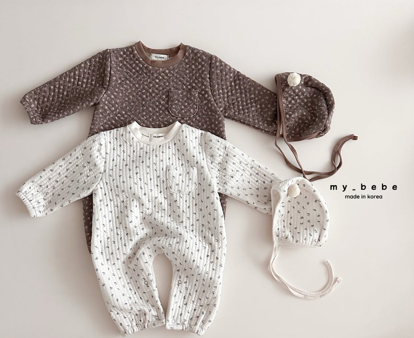 [PRE-ORDER] Quilted Body Suit + Bonnet Set