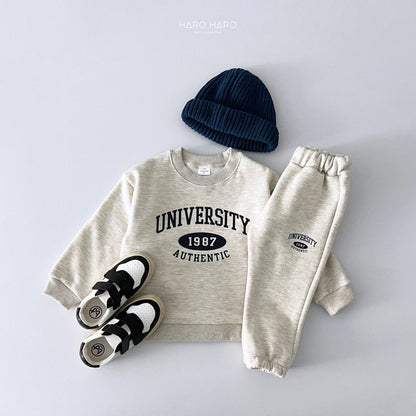 University Top Bottom Set [Oatmeal/S(2-3yr)]
