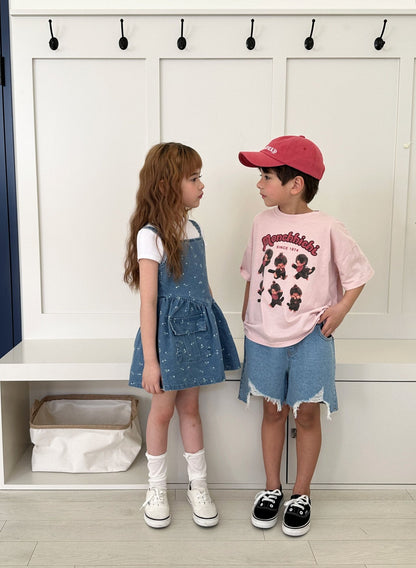 [PRE-ORDER] Denim Floral Big Pocket Dress