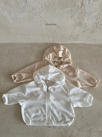 Beach Hoodie Zip-Up Jacket [White/XS(1-2yr)]
