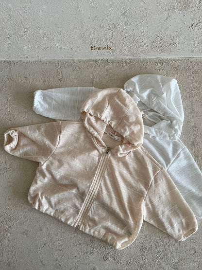 Beach Hoodie Zip-Up Jacket [White/XS(1-2yr)]