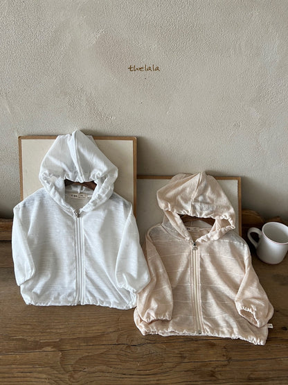 Beach Hoodie Zip-Up Jacket [White/XS(1-2yr)]