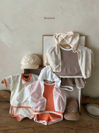 Beach Hoodie Zip-Up Jacket [White/XS(1-2yr)]
