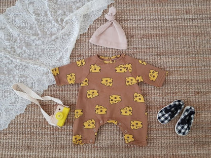 [PRE-ORDER] Cheese Body Suit + Bonnet Set