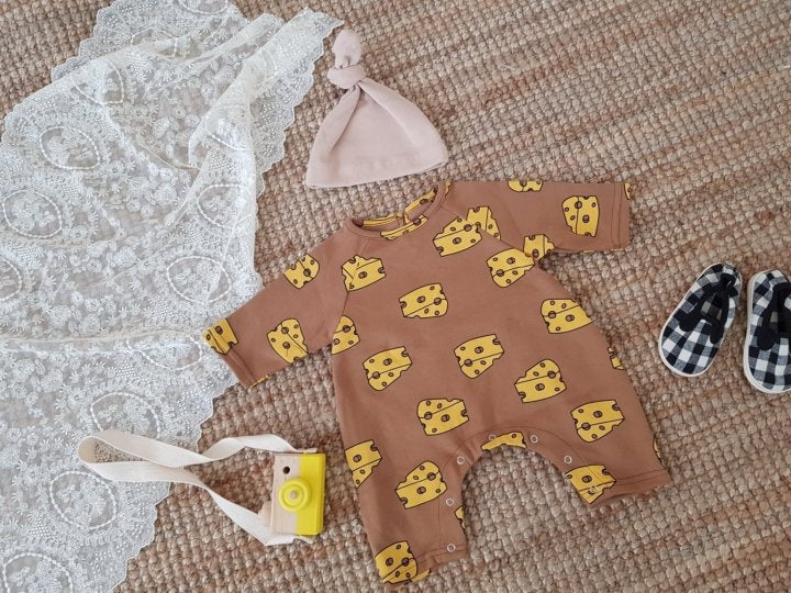 [PRE-ORDER] Cheese Body Suit + Bonnet Set