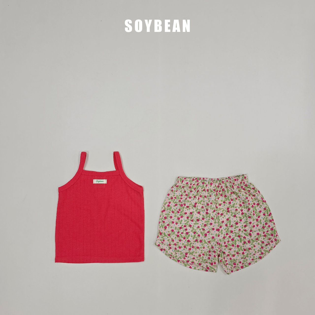 [PRE-ORDER] Strawberry Floral Top Bottom Set