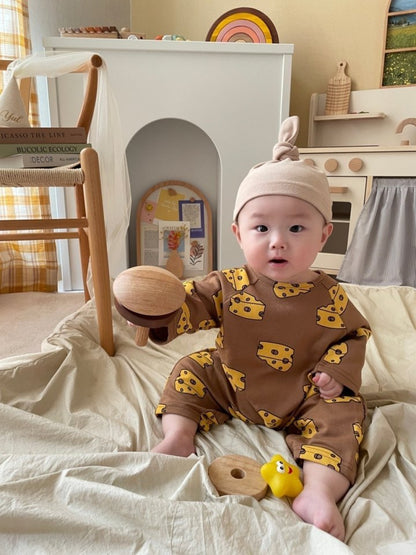 [PRE-ORDER] Cheese Body Suit + Bonnet Set
