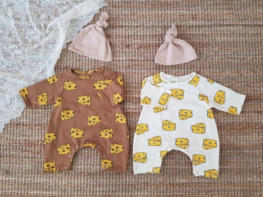 [PRE-ORDER] Cheese Body Suit + Bonnet Set