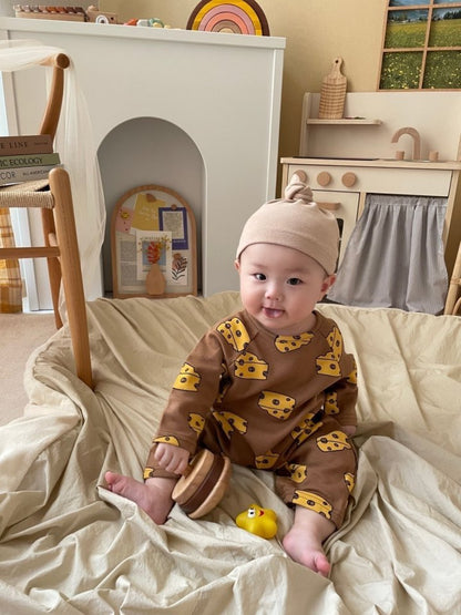 [PRE-ORDER] Cheese Body Suit + Bonnet Set