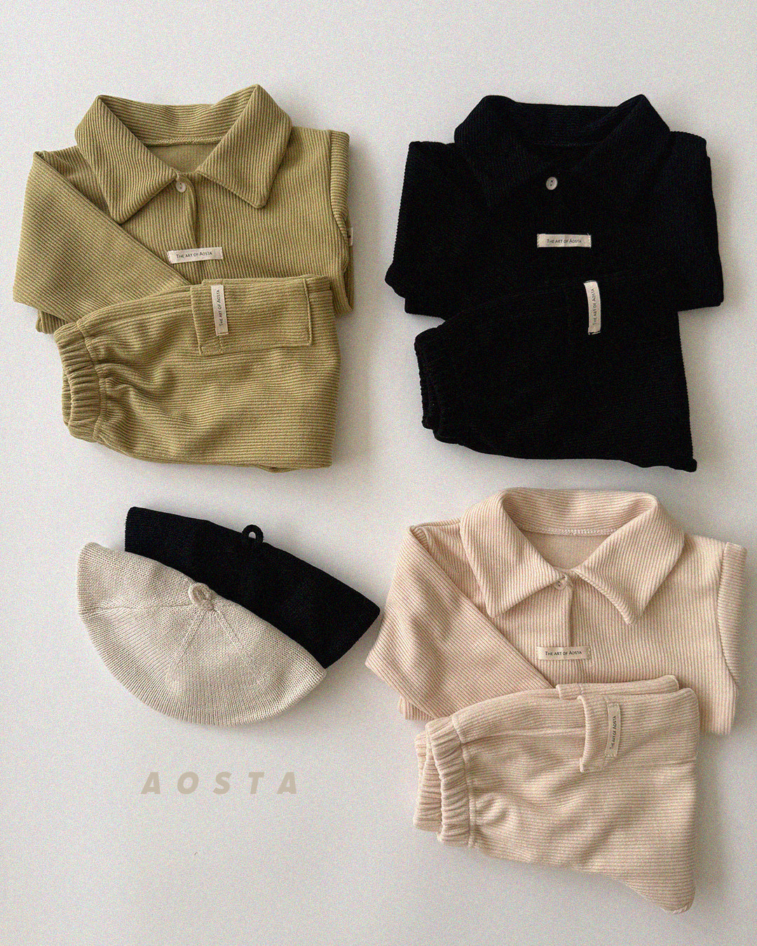 Mulmul Collar T-Shirts [Black/M(1-2yr)]