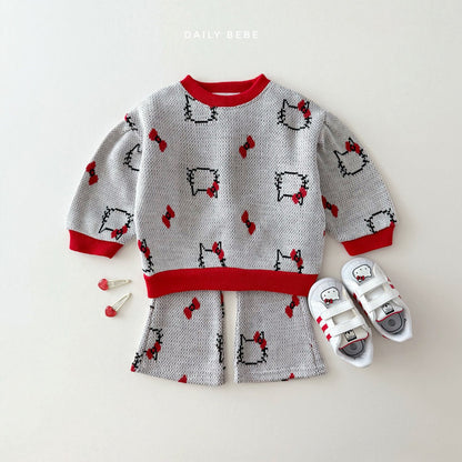 [PRE-ORDER] Jacquard Top Boot-Cut Bottom Set