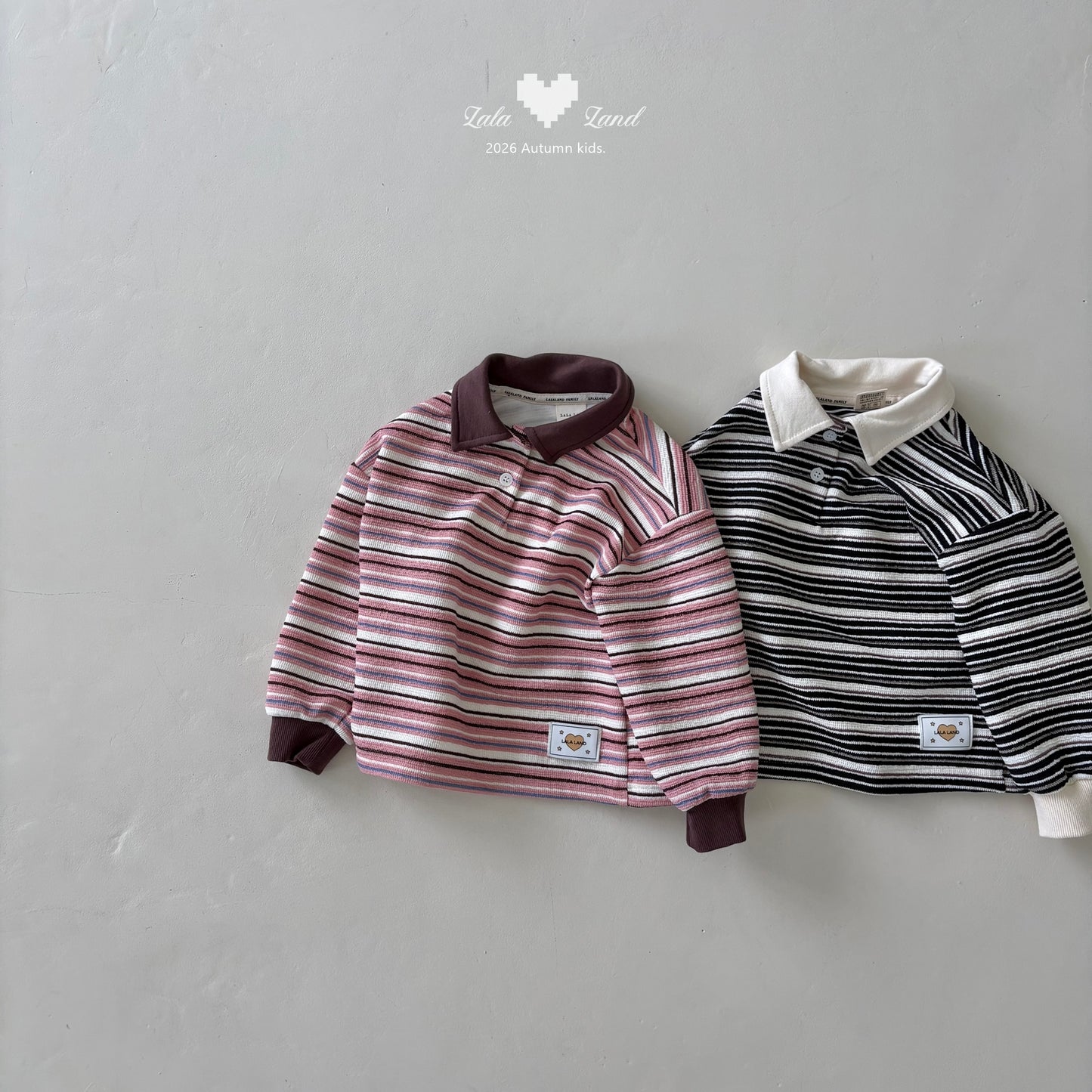 [PRE-ORDER] Pigment Stripe Collar T-Shirts
