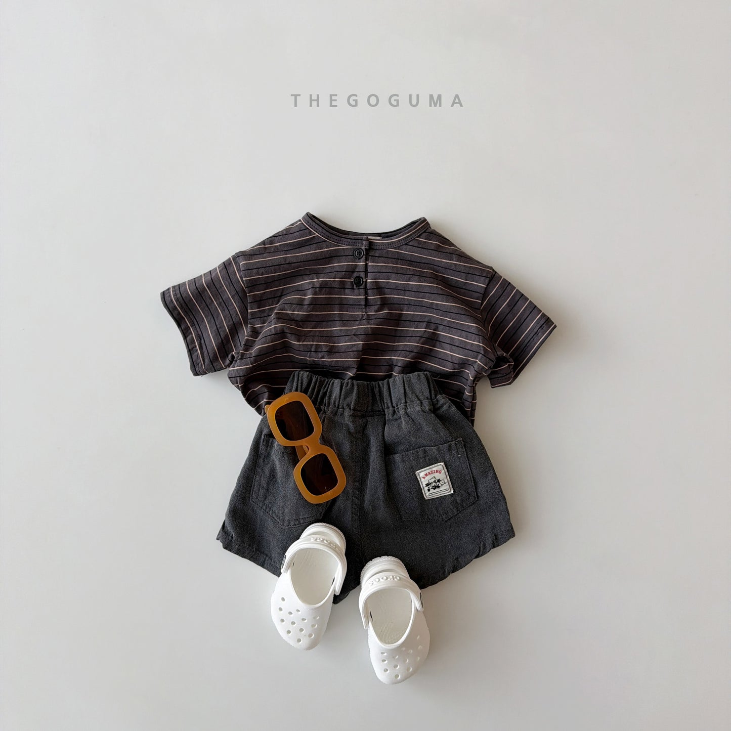 [PRE-ORDER] Miu Stripe Button T-Shirts