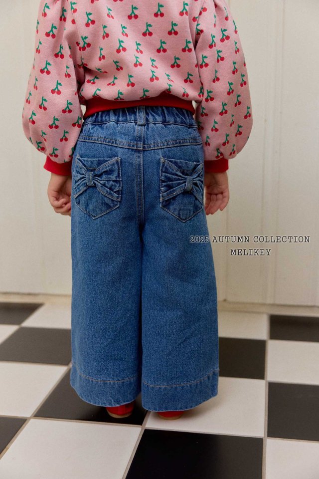 [PRE-ORDER] Two Ribbon Denim Pants