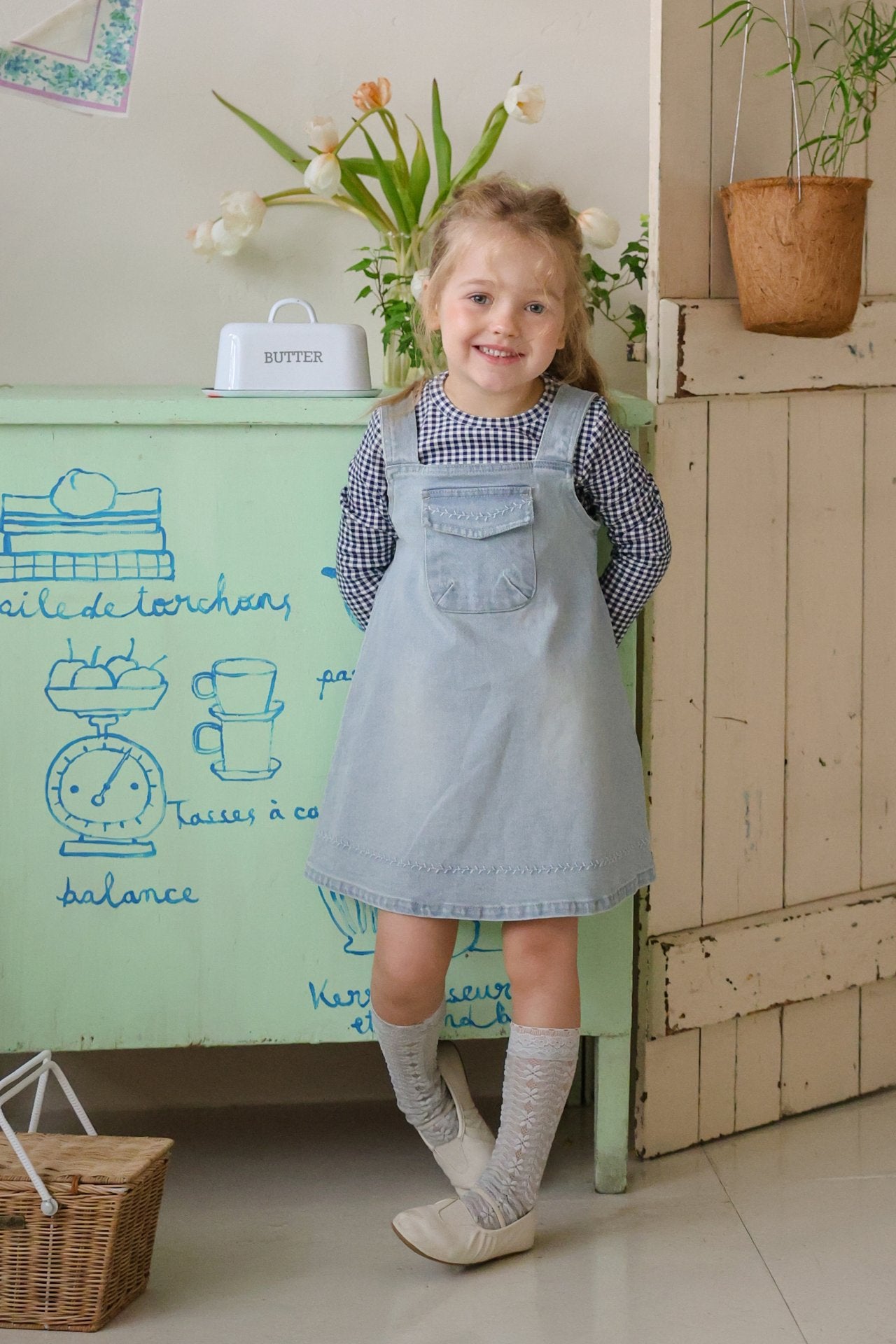 Eva Dress [Blue Denim/120/L(4-5yr)]
