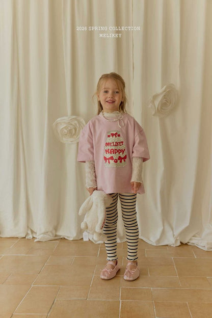Cake T-Shirts [Pink/JS(8-9yr)]