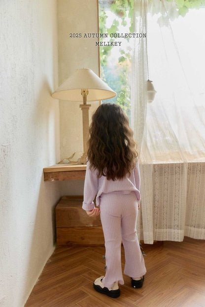 [PRE-ORDER] Popo Ribbon Boot-Cut Pants