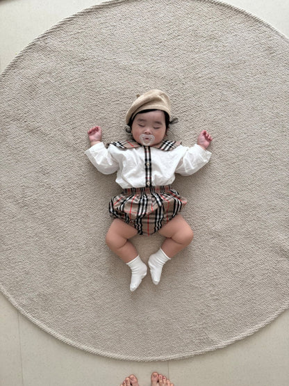 [PRE-ORDER] Check Baby Shirts + Bloomer Set