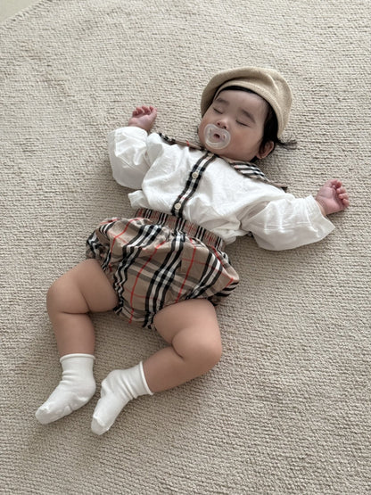[PRE-ORDER] Check Baby Shirts + Bloomer Set