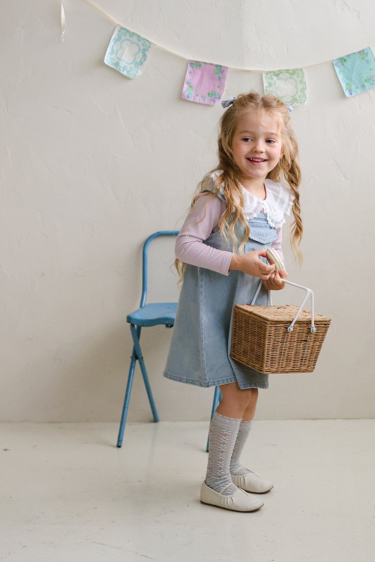 Eva Dress [Blue Denim/120/L(4-5yr)]
