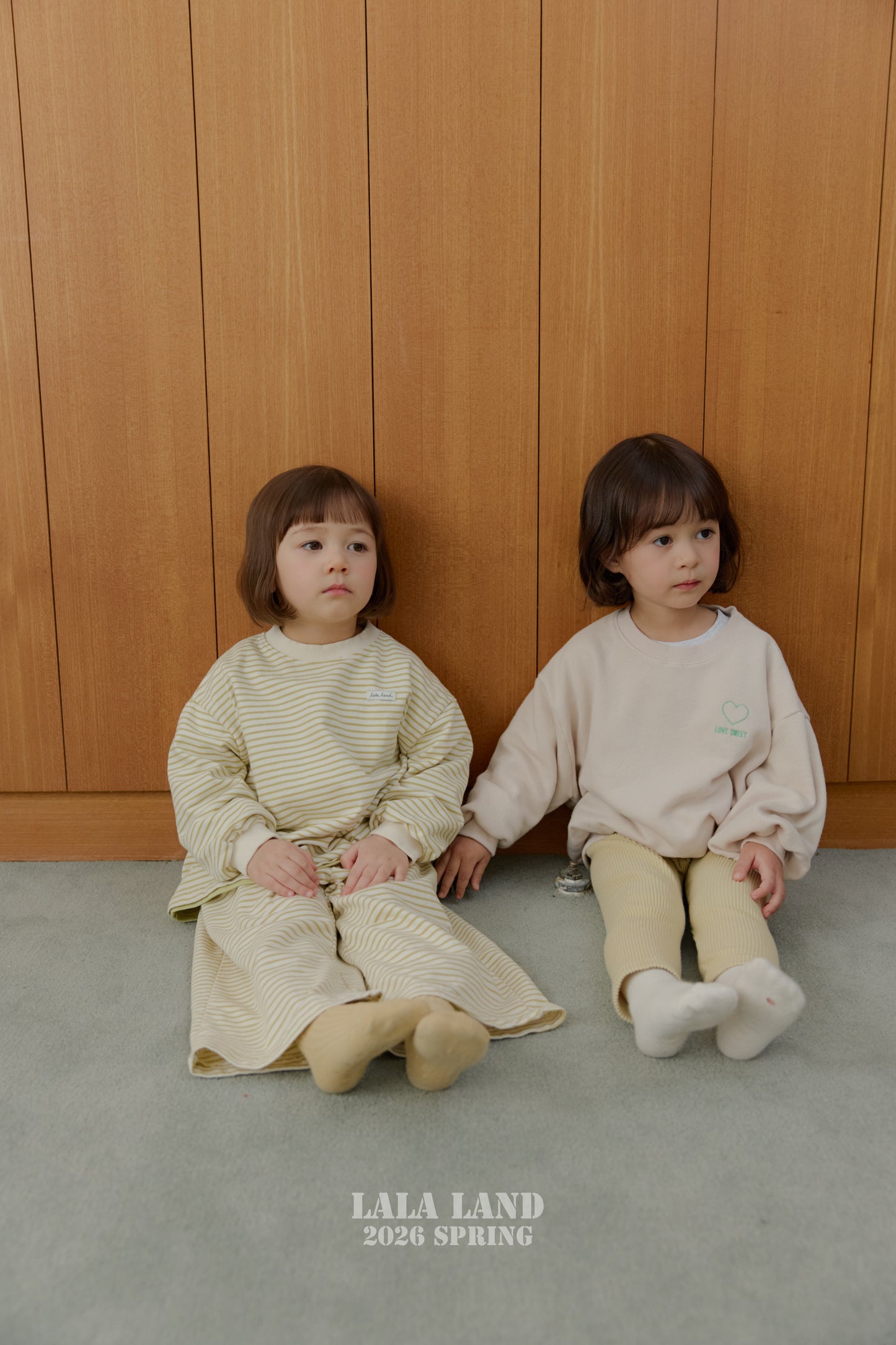 Cozy Ribbed Leggings [Blue, Beige/M(3-4yr)]