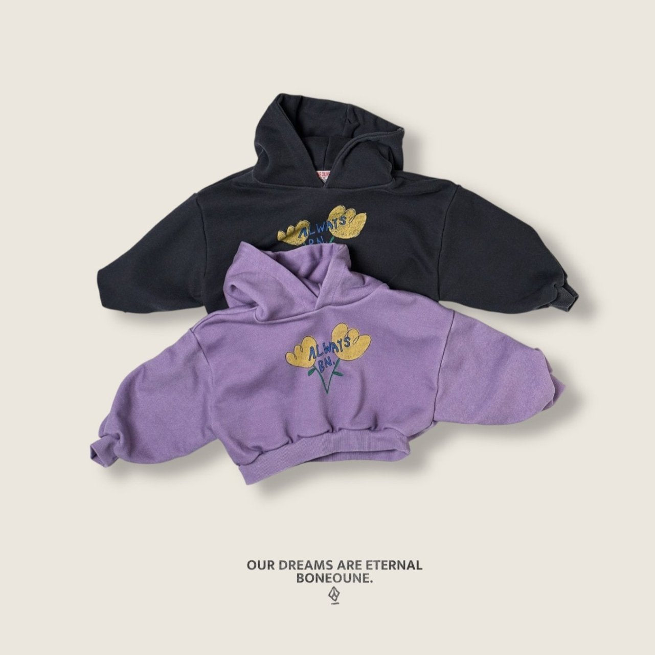 [PRE-ORDER] Yellow Floral Crop Hoodie Sweatshirts