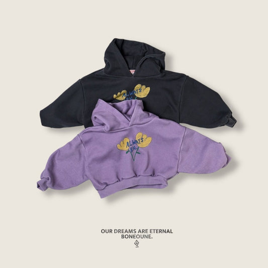 [PRE-ORDER] Yellow Floral Crop Hoodie Sweatshirts