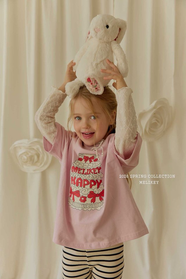 Cake T-Shirts [Pink/JS(8-9yr)]