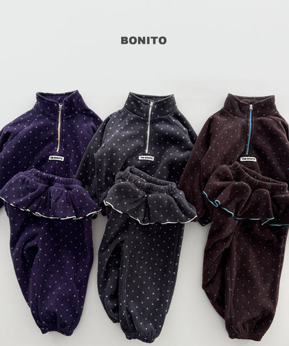 [PRE-ORDER] Dot Frill Top Bottom Set
