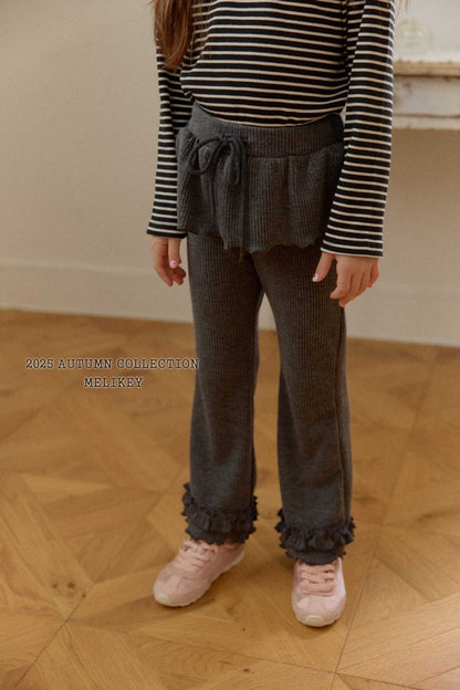 [PRE-ORDER] Double Frill Boot-Cut Pants