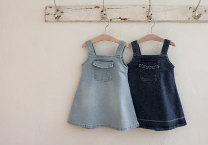 Eva Dress [Blue Denim/120/L(4-5yr)]